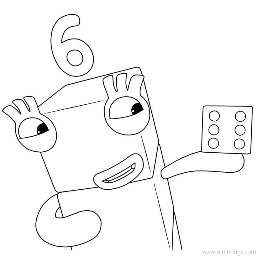 Number Blocks Numbers 1 To 10 Coloring Pages Printable Numberblocks 