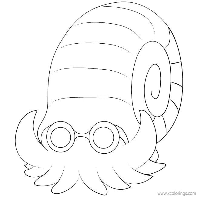 Free Omanyte Pokemon Coloring Pages printable