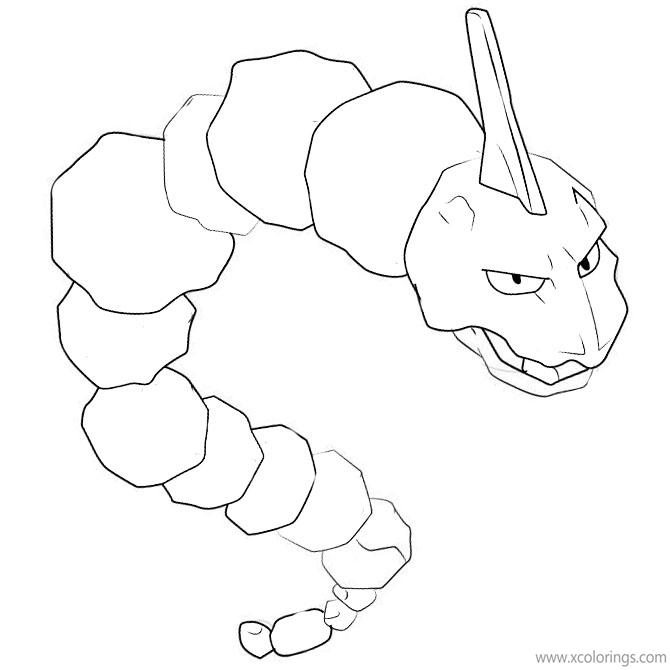 Free Onix Pokemon Coloring Pages printable