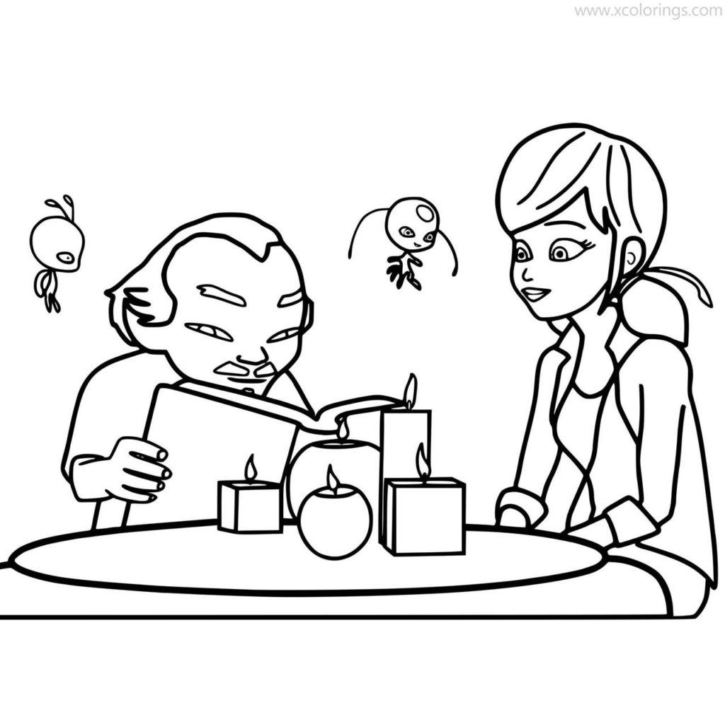 Miraculous Ladybug Coloring Pages Hawk Moth