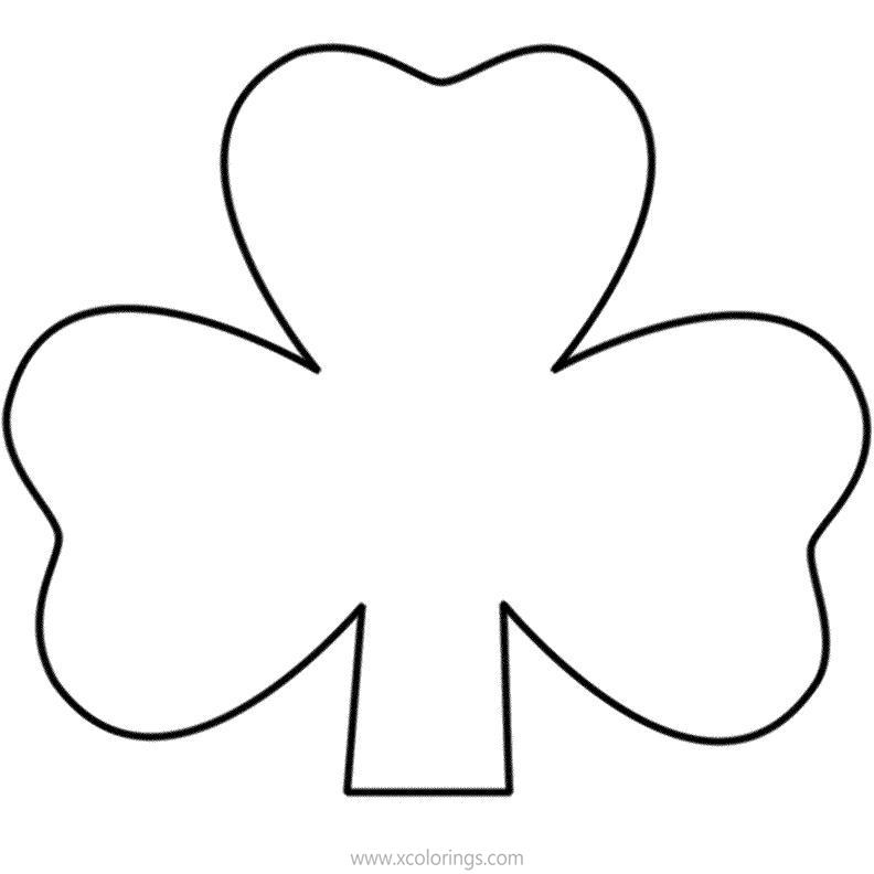 Free Outlined Shamrock Coloring Pages printable
