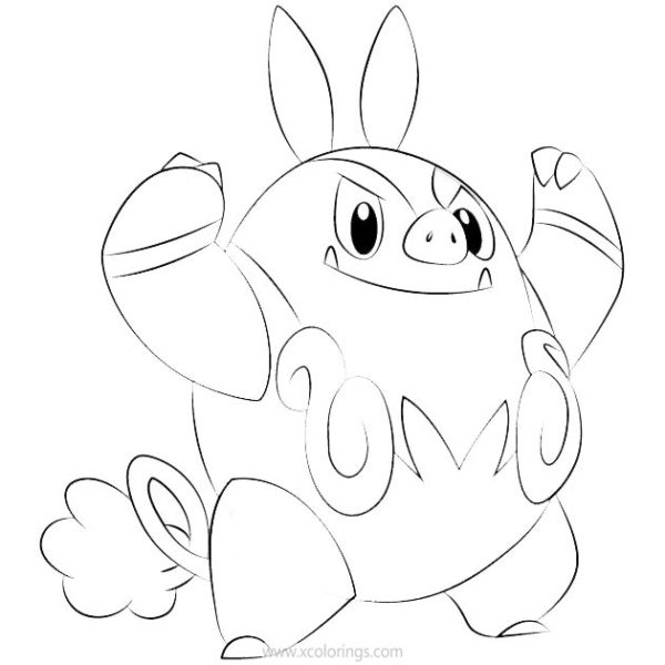 Wobbuffet Pokemon Coloring Page