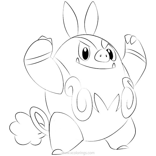 Free Pignite Pokemon Coloring Pages printable