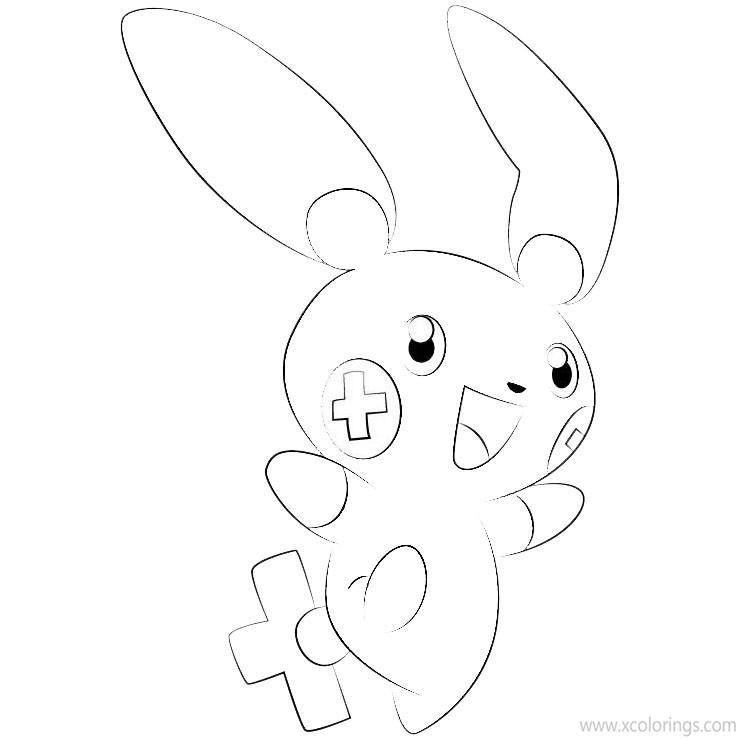 Free Plusle Pokemon Coloring Pages printable