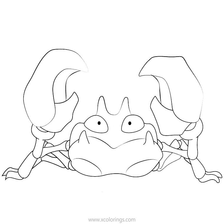 Free Pokemon Coloring Pages Krabby printable