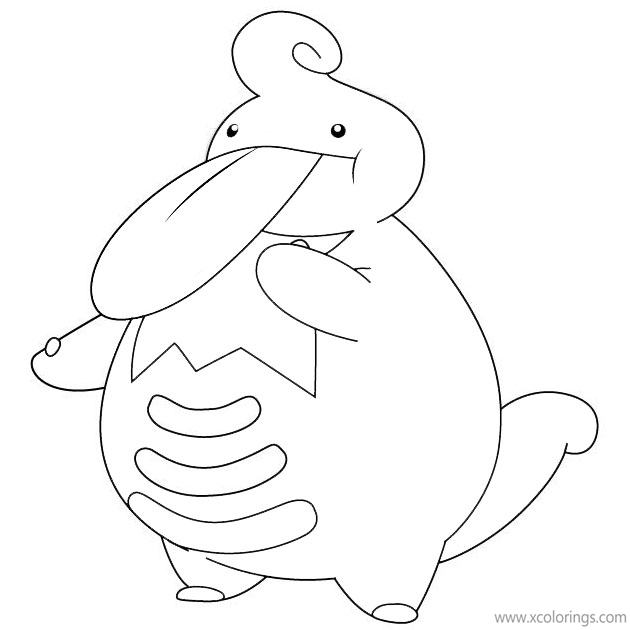 Free Pokemon Coloring Pages Lickilicky printable