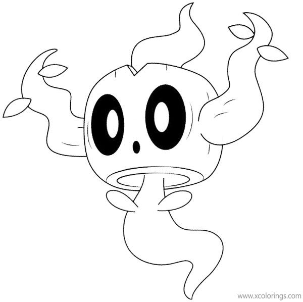 Pokemon Coloring Pages Phantump - XColorings.com
