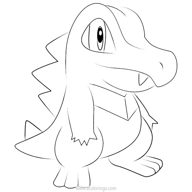 Free Pokemon Coloring Pages Totodile printable