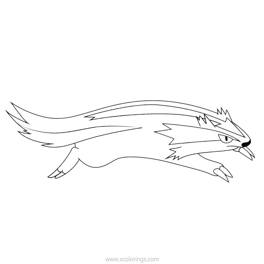 Free Pokemon Linoone Coloring Pages printable