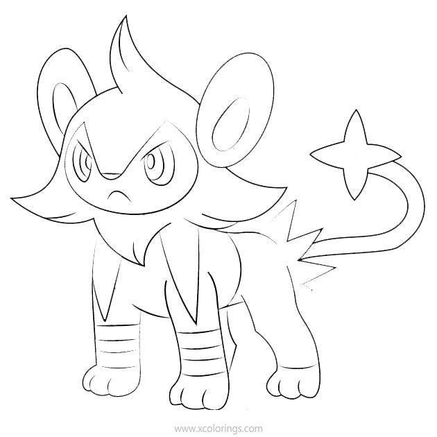 Pokemon Luxio Coloring Pages