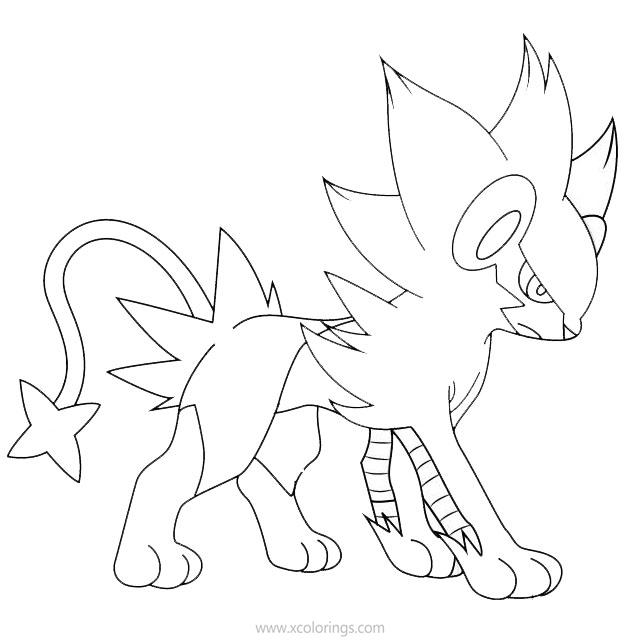 Free Pokemon Luxray Coloring Pages printable