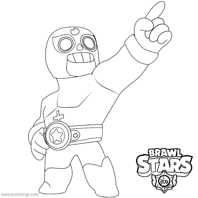 Rare El Primo Brawl Stars Coloring Pages - XColorings.com