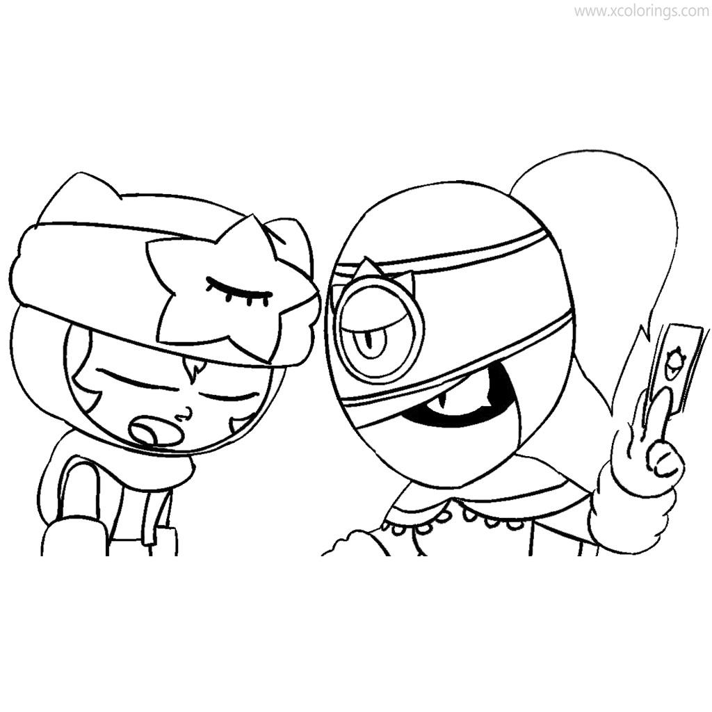 Free Sandy and Tara from Brawl Stars Coloring Pages printable