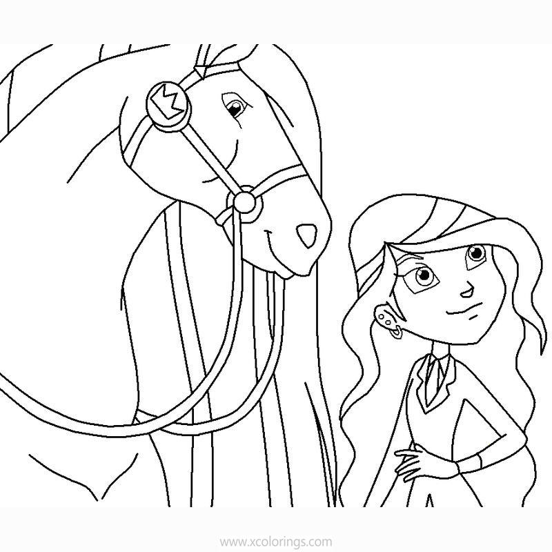 Free Sarah from Horseland Coloring Pages printable
