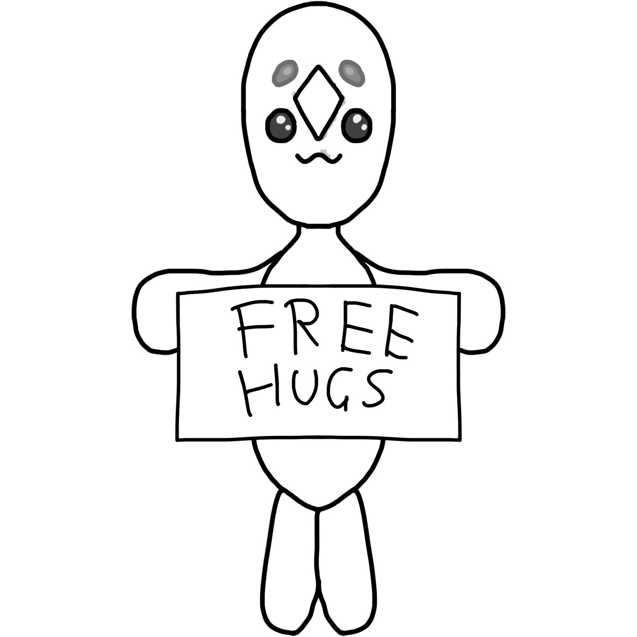 Free Scp-173 Coloring Pages Lineart by Fitzlibutz printable