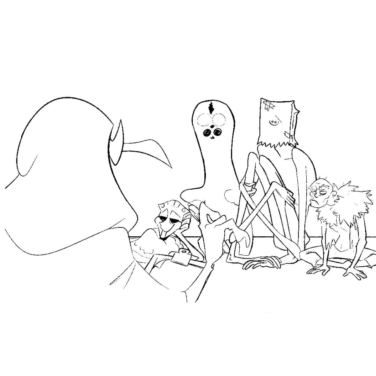 Free Scp-173 Coloring Pages Monsters printable