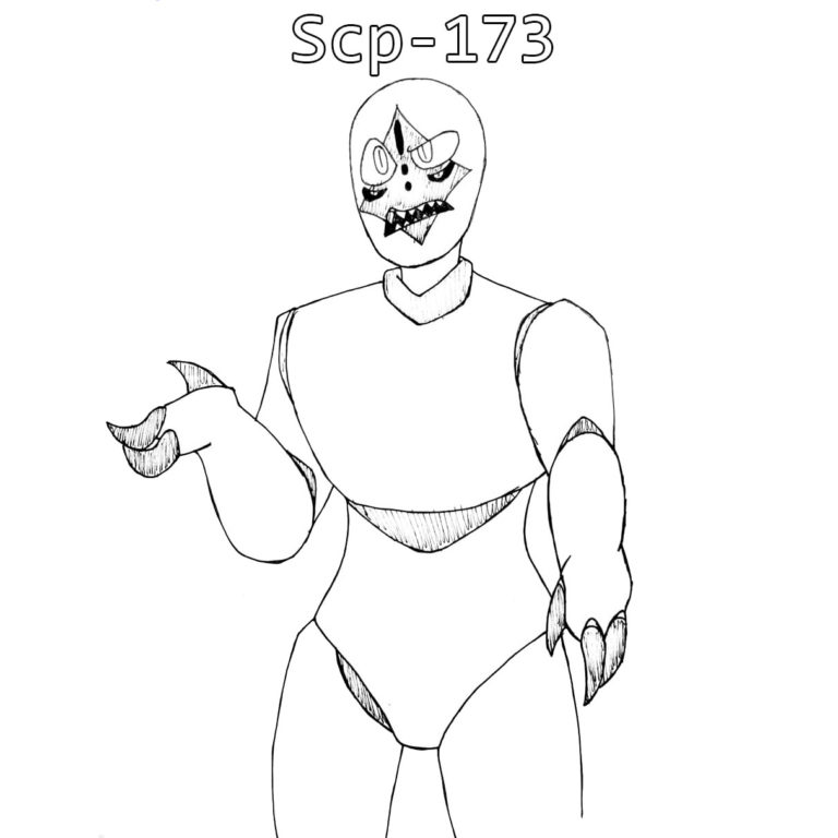 Scp-173 Coloring Pages Outline - XColorings.com