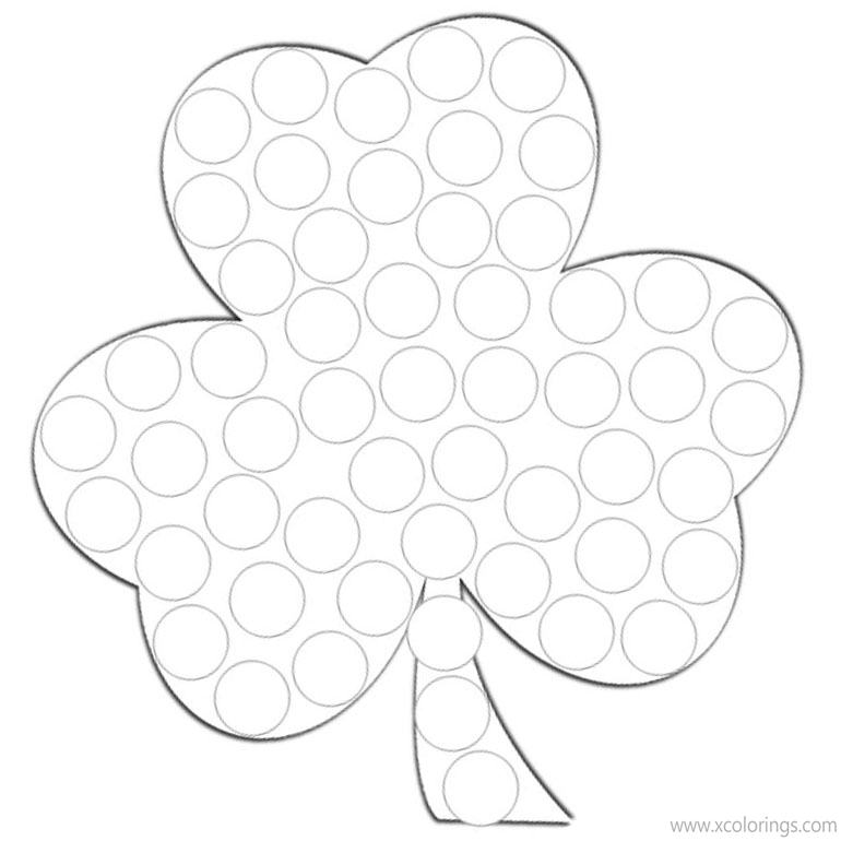 Free Shamrock Coloring Pages with Circles printable