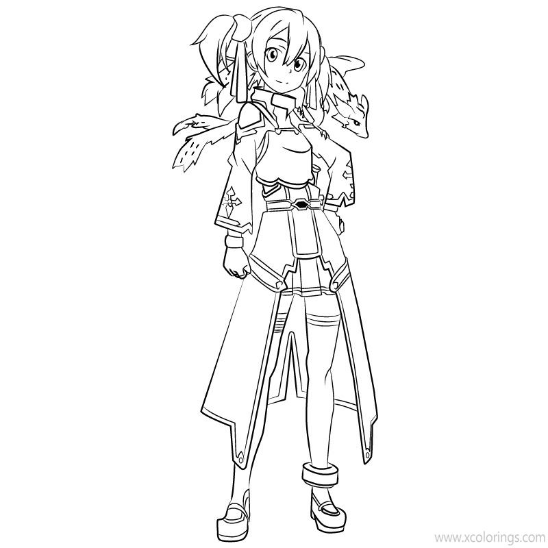 Free Silica from Sword Art Online Coloring Pages printable