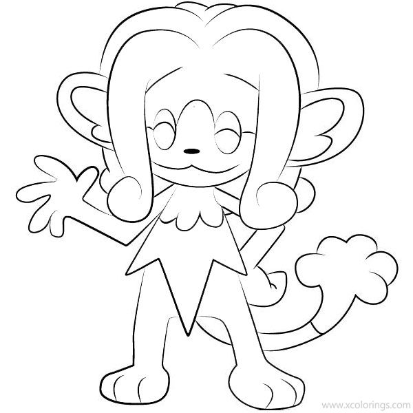 Free Simipour Pokemon Coloring Pages printable