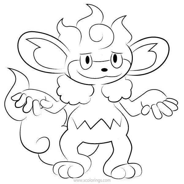 Free Simisear Pokemon Coloring Pages printable