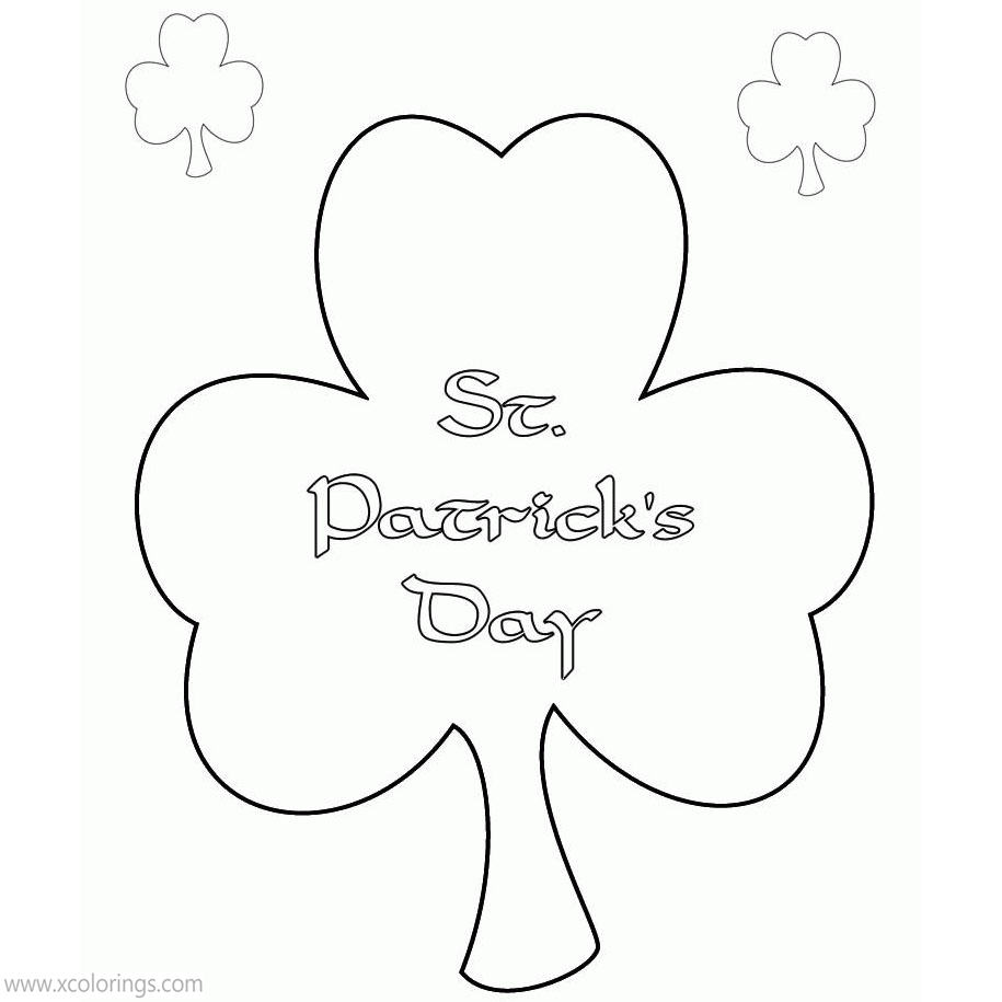 Free Simple Shamrock Coloring Pages printable