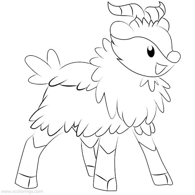 Free Skiddo Pokemon Coloring Pages printable