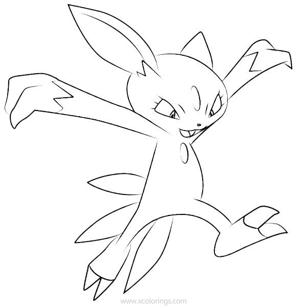 Free Sneasel Pokemon Coloring Pages printable