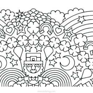 St. Patrick's Day Coloring Pages Chibi Gnome - XColorings.com