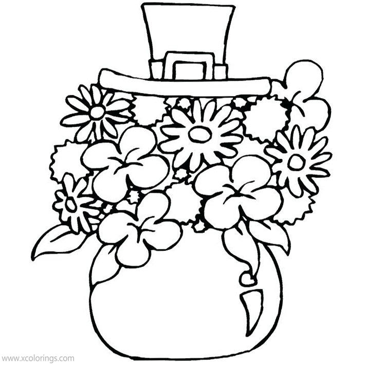 Free St Patricks Day Coloring Pages Flowers printable
