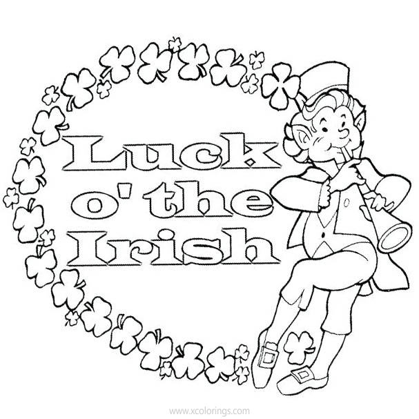 Luck Of The Irish Coloring Pages Coloring Pages