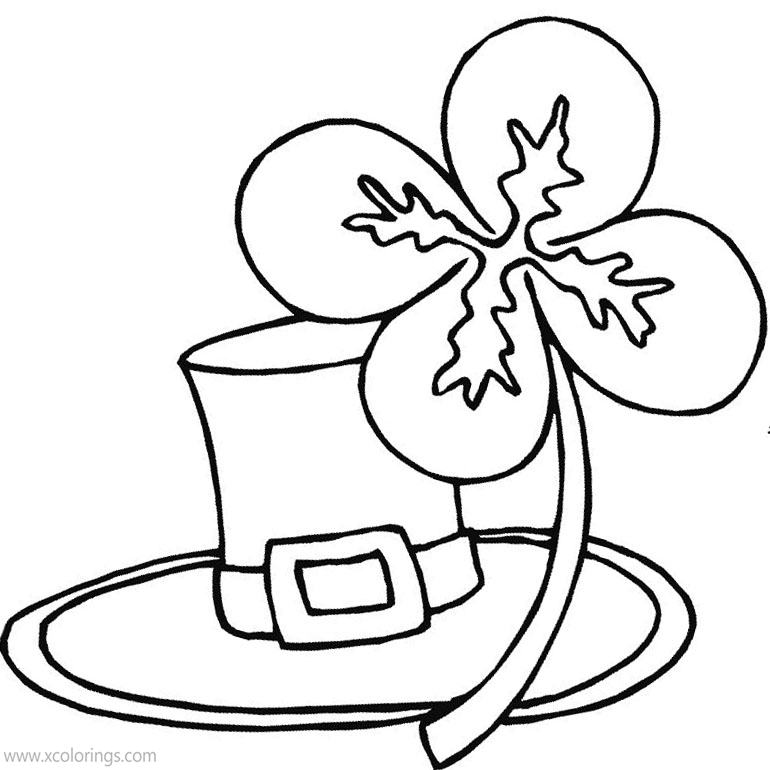 Free St Patricks Day Coloring Pages Lucky Shamrock printable