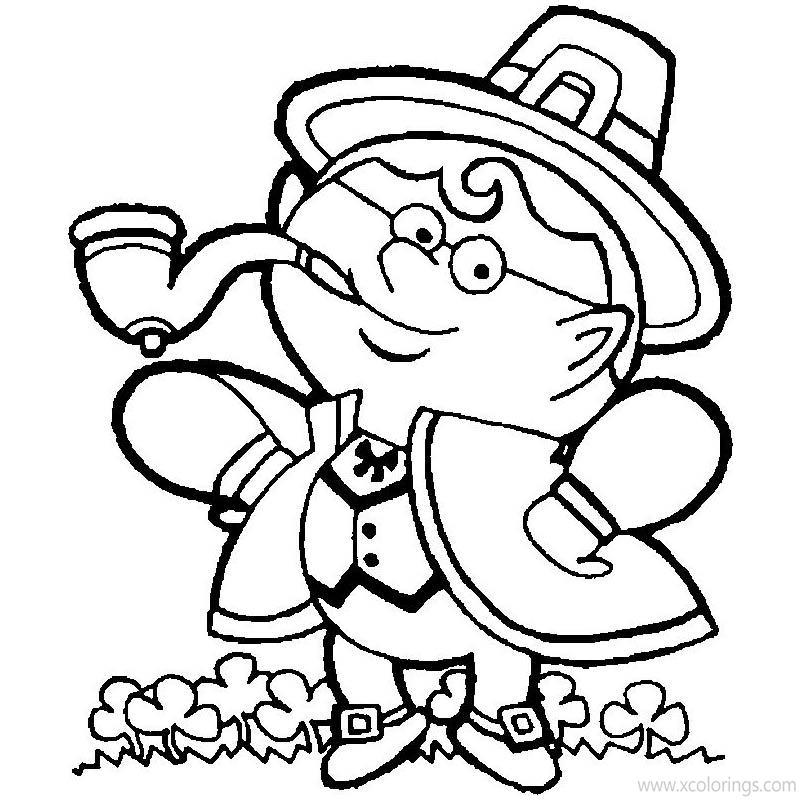 St. Patrick's Day Coloring Pages Chibi Gnome - XColorings.com