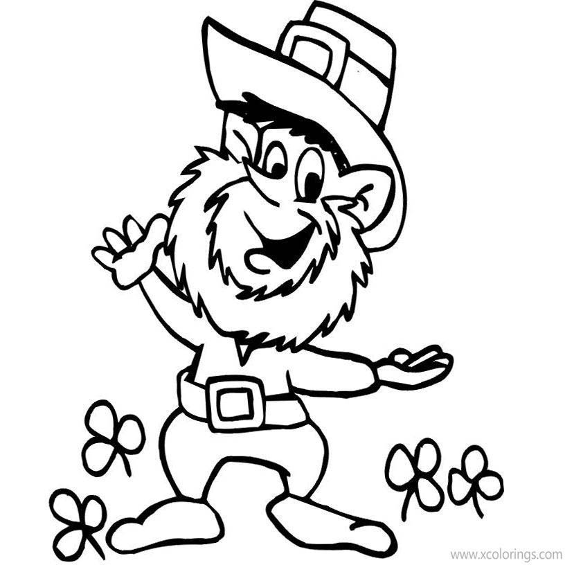 Free St. Patrick's Day Coloring Pages Leprechaun printable