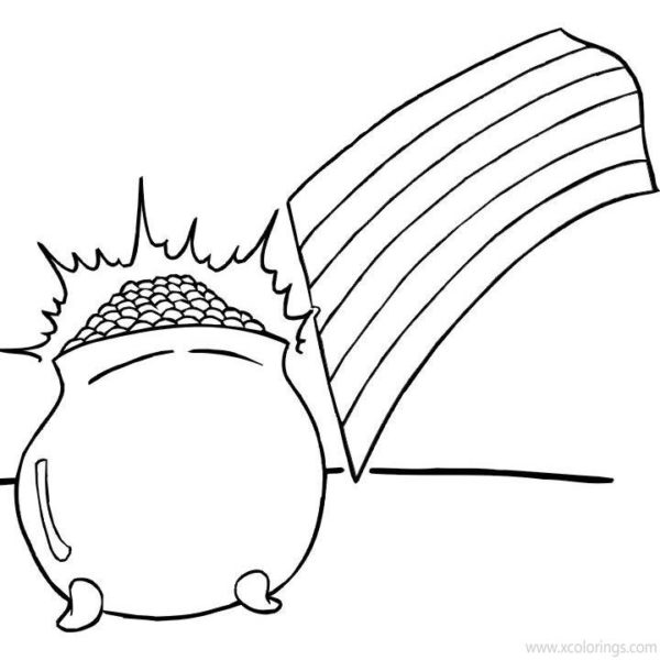 St. Patrick's Day Coloring Pages Snoopy with Shamrock - XColorings.com