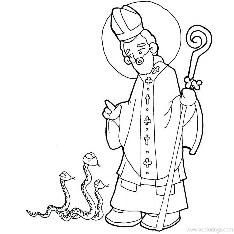 Free St. Patrick's Day Coloring Pages Snakes printable