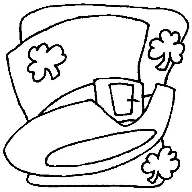 Free St. Patrick's Day Hat Coloring Pages printable