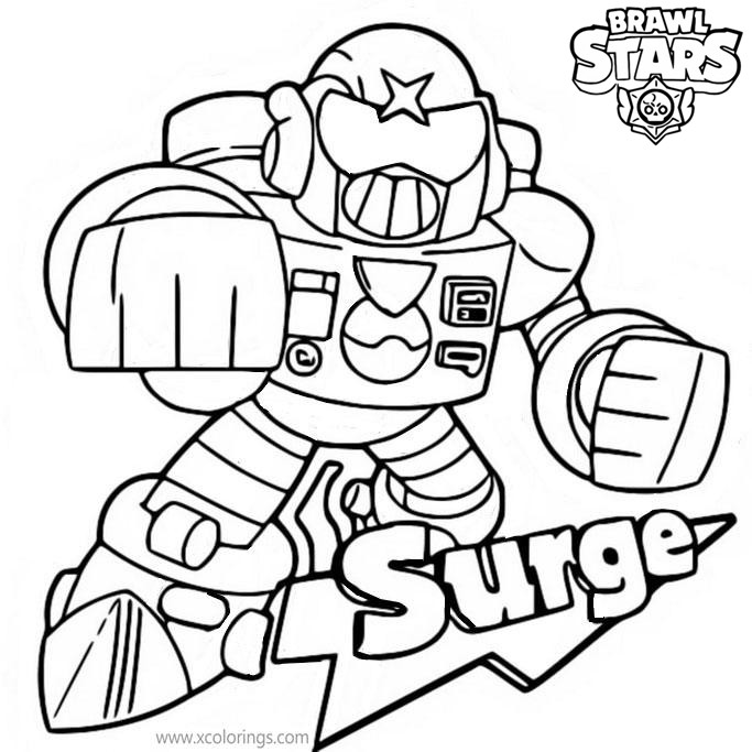 Free Surge Brawl Stars Coloring Pages with Name printable