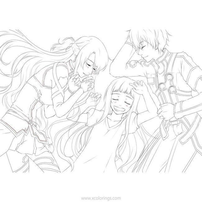 Free Sword Art Online Coloring Pages Characters printable