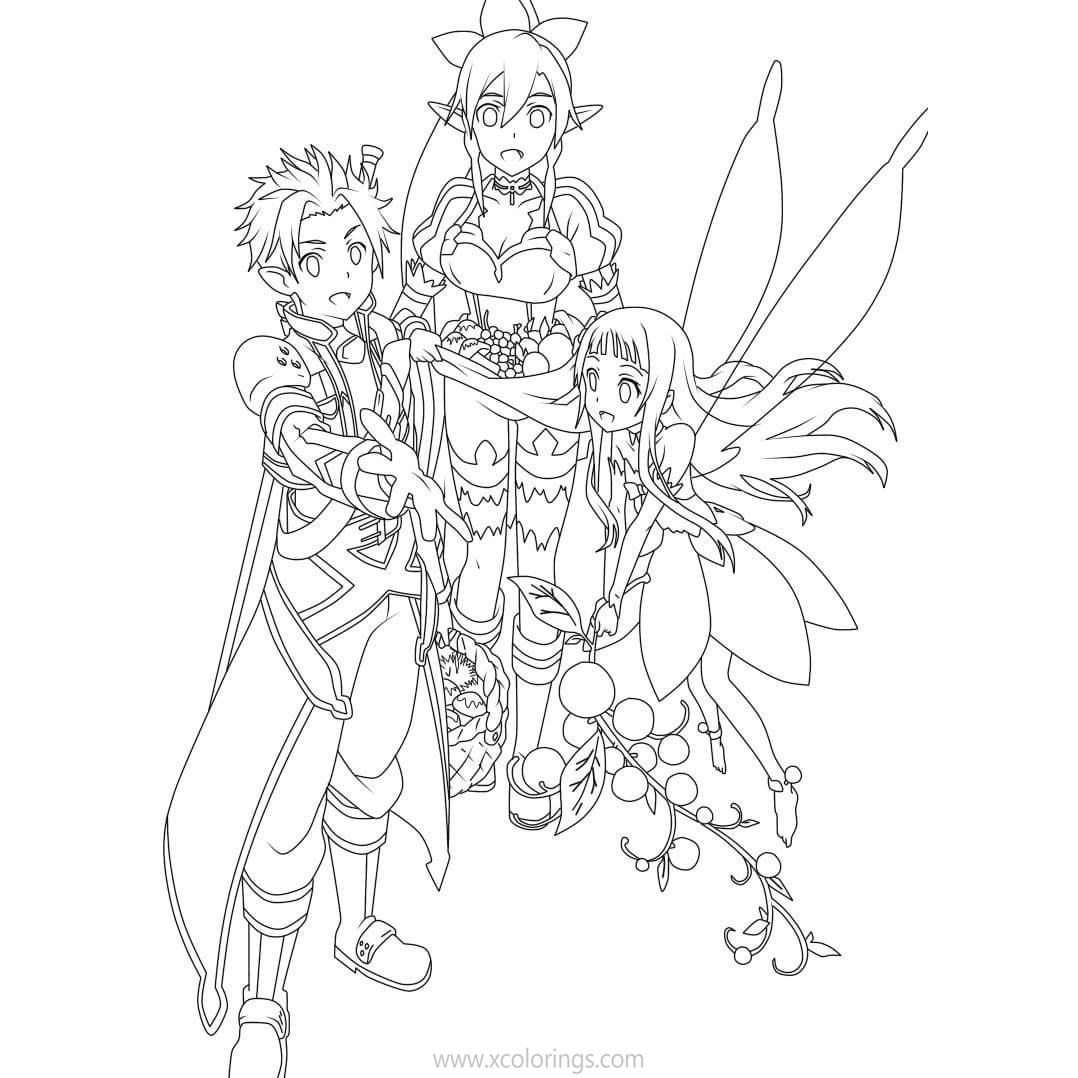 Free Sword Art Online Coloring Pages Fan Fiction printable