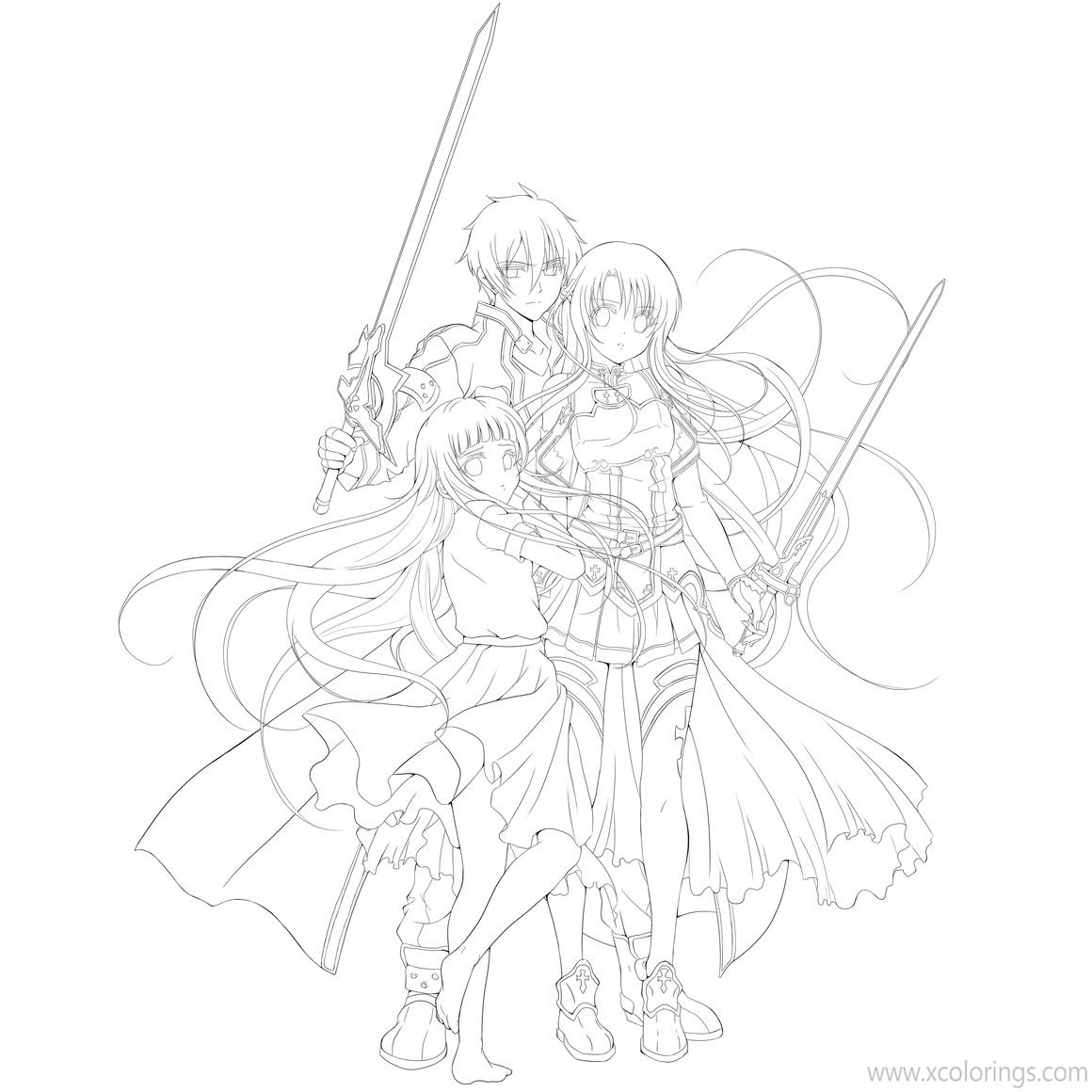 Free Sword Art Online Coloring Pages Lineart By Rurutia8 printable