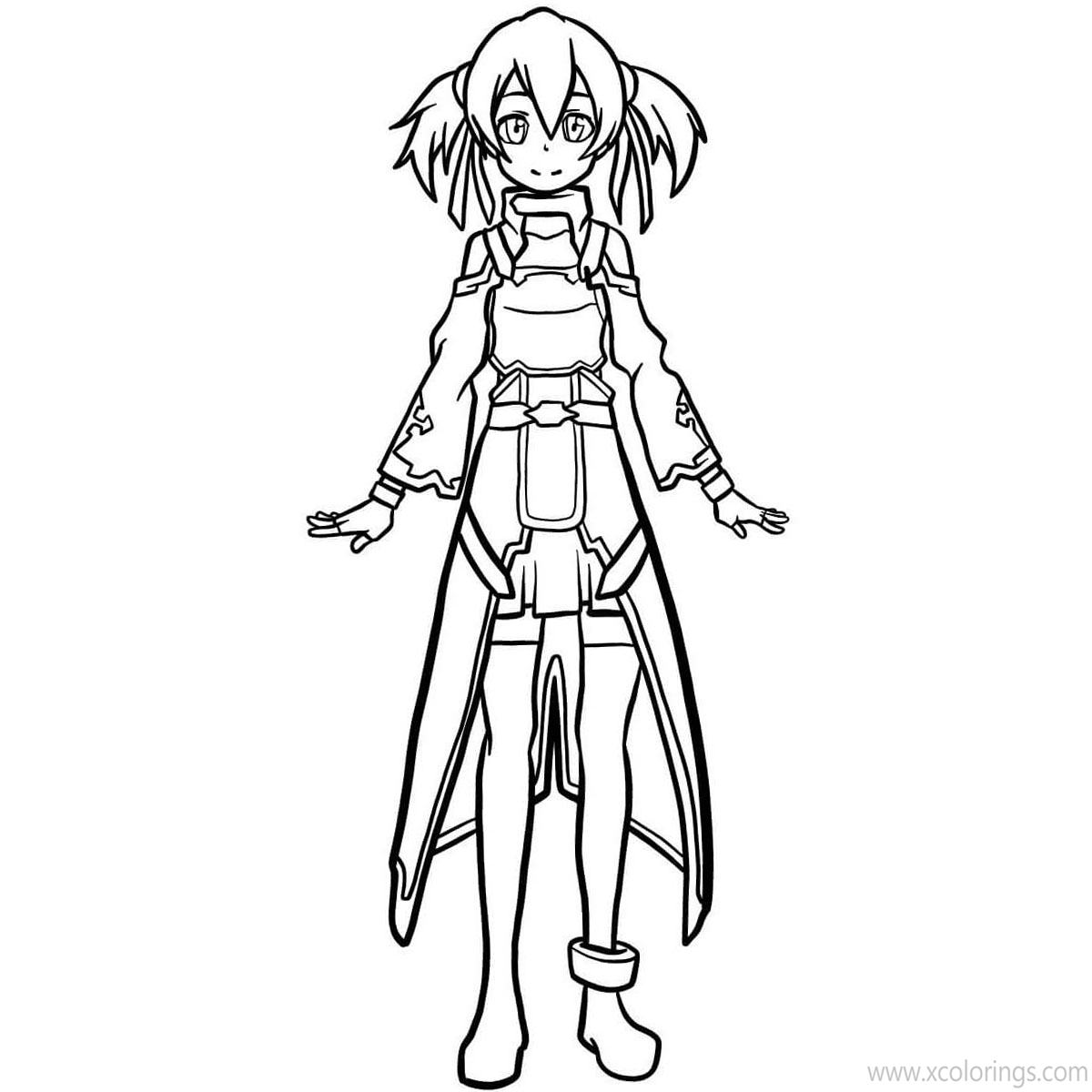 Free Sword Art Online Coloring Pages Silica printable