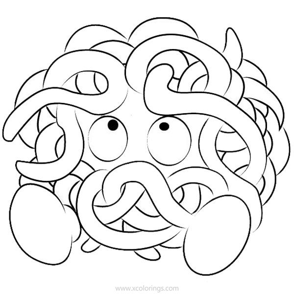 Tangela Coloring Page Coloring Pages