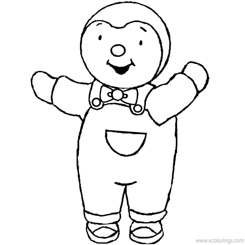 Free Tchoupi Coloring Pages Black and White printable