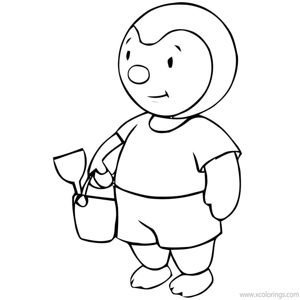 Free Tchoupi Coloring Pages Go to the Beach printable