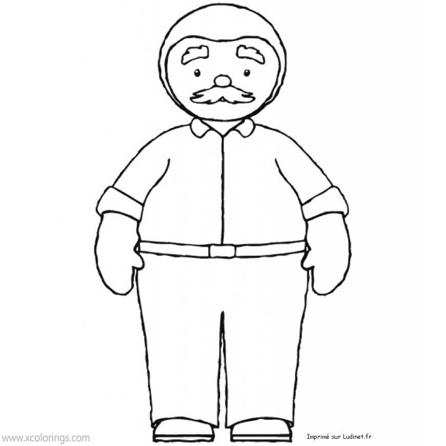 Free Tchoupi Coloring Pages Grandpa printable