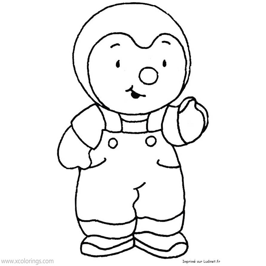Free Tchoupi Coloring Pages Thumb Up printable