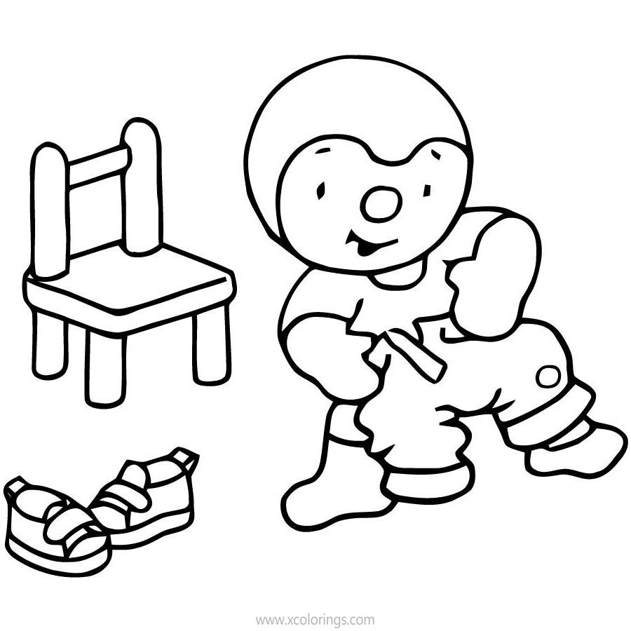 Free T'choupi Put on His Trousers Coloring Pages printable