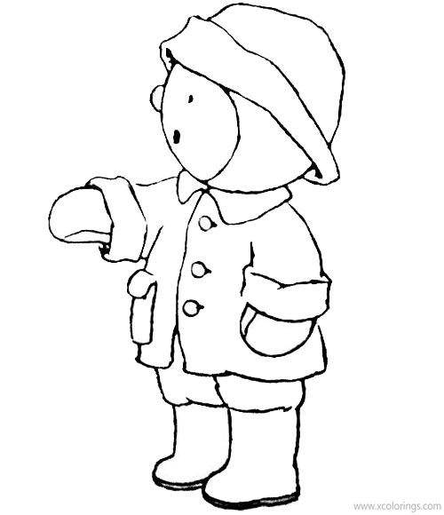 Free Tchoupi in the Raincoat Coloring Pages printable