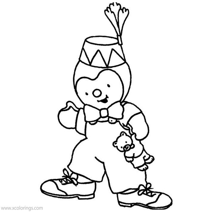 Free Tchoupi is Dancing Coloring Pages printable